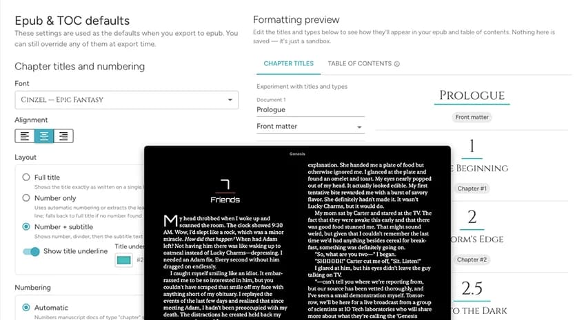 Format workflow visual